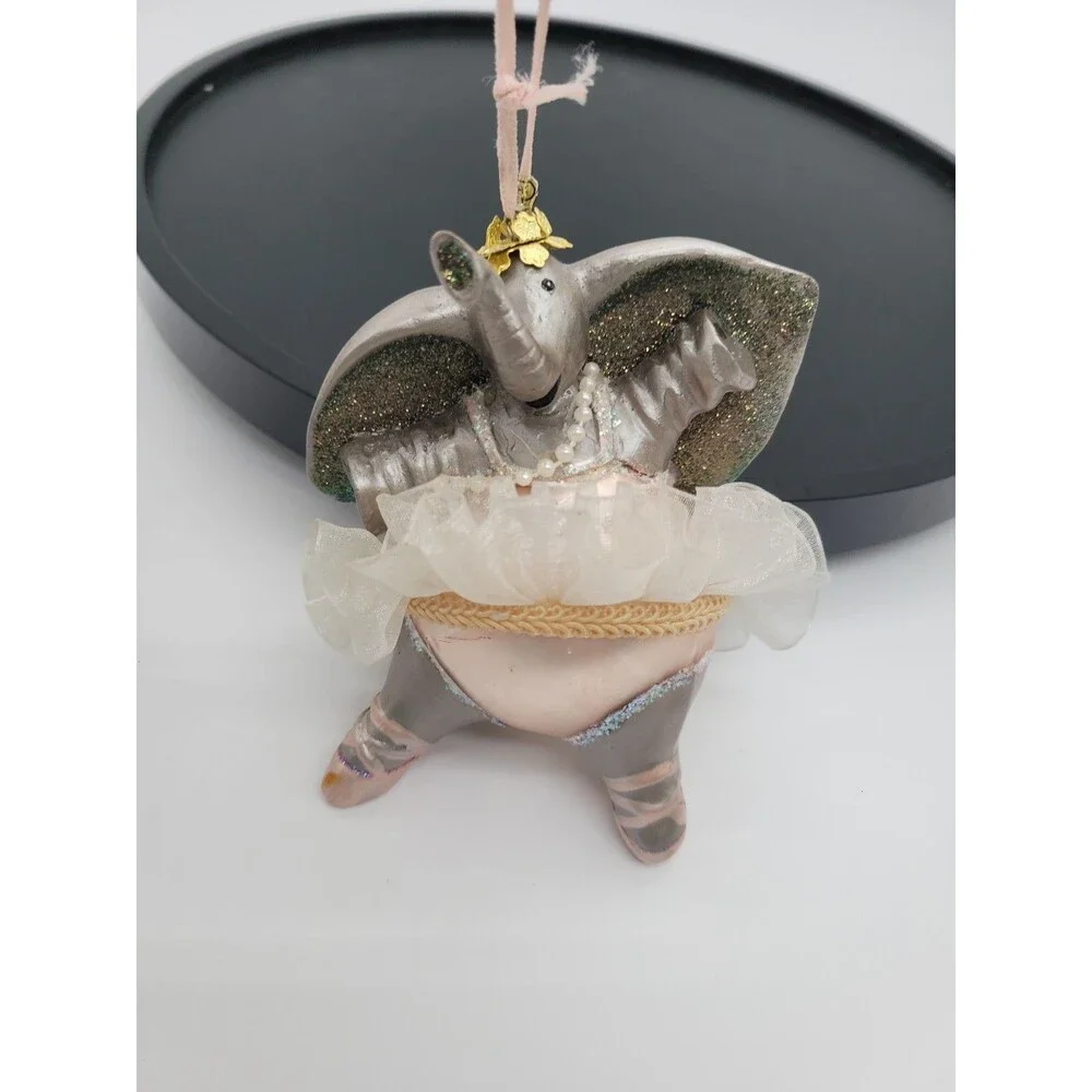 Sugar Plum Dancing Ballerina Elephant Christmas Resin 5